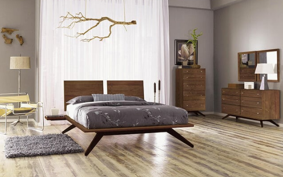 Mẫu giường gỗ óc chó đẳng cấp
